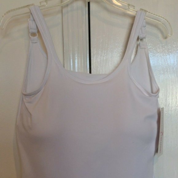 Mastectomy Camisole with Integrated Prosthetics, Large w D Cup, New, White, NWT - Picture 2 of 7